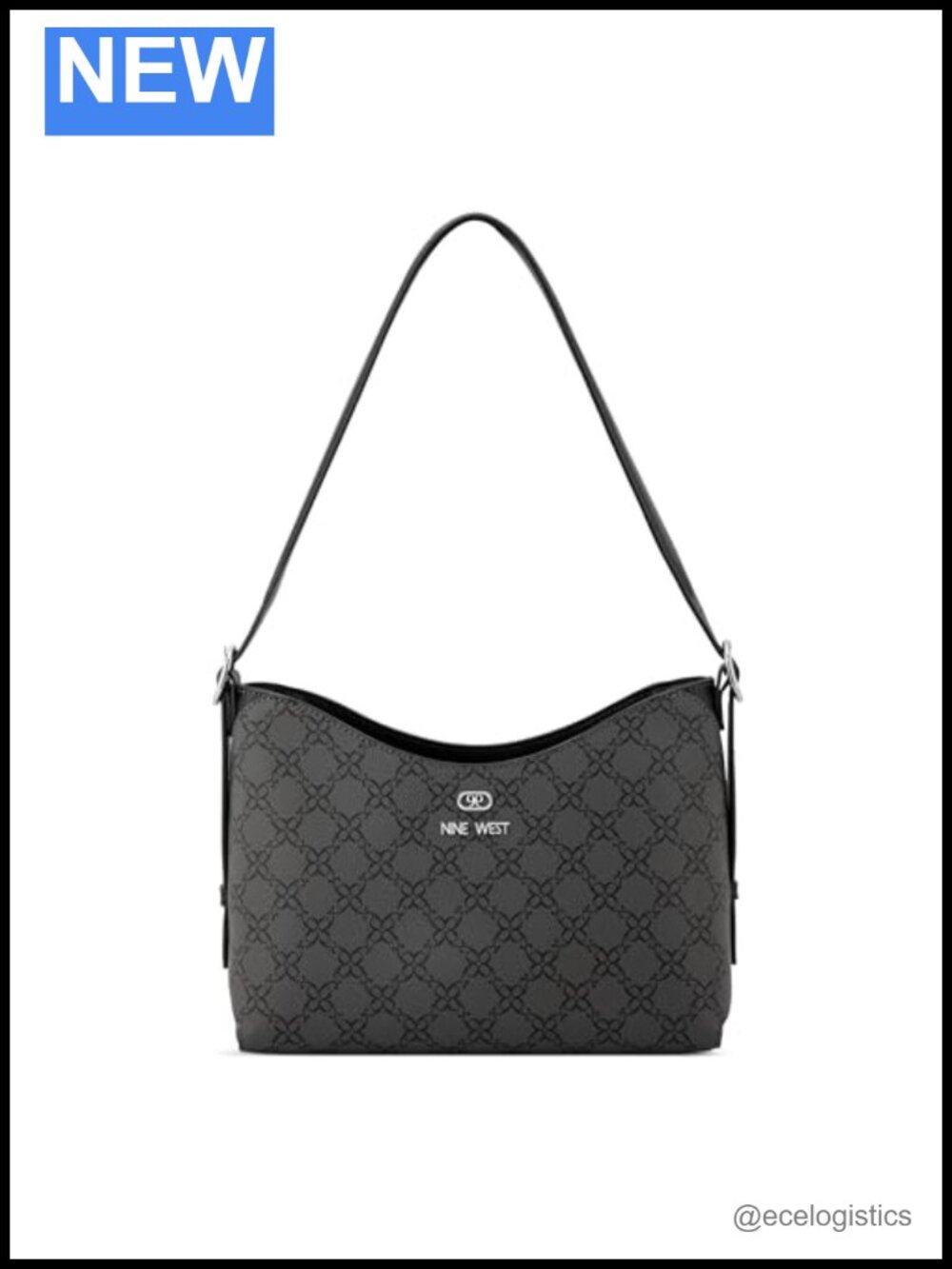 Faux Leather Mini Shoulder Bag with Top Handle and Zipper Closure
